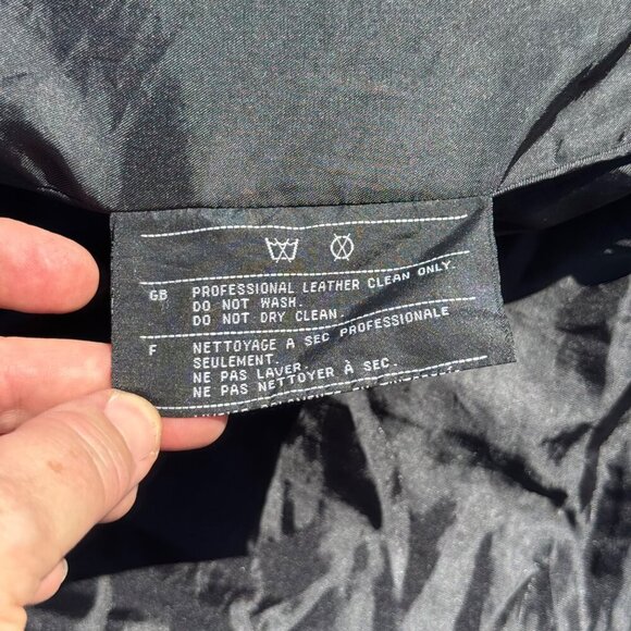 Vintage Harley-Davidson Black Leather Jacket Eagle Back Mens Size L - Picture 12 of 13